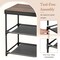 Black 2-Drawer Fabric Dresser Nightstand with Metal Frame and MDF Top 16 Inch - Set of 2